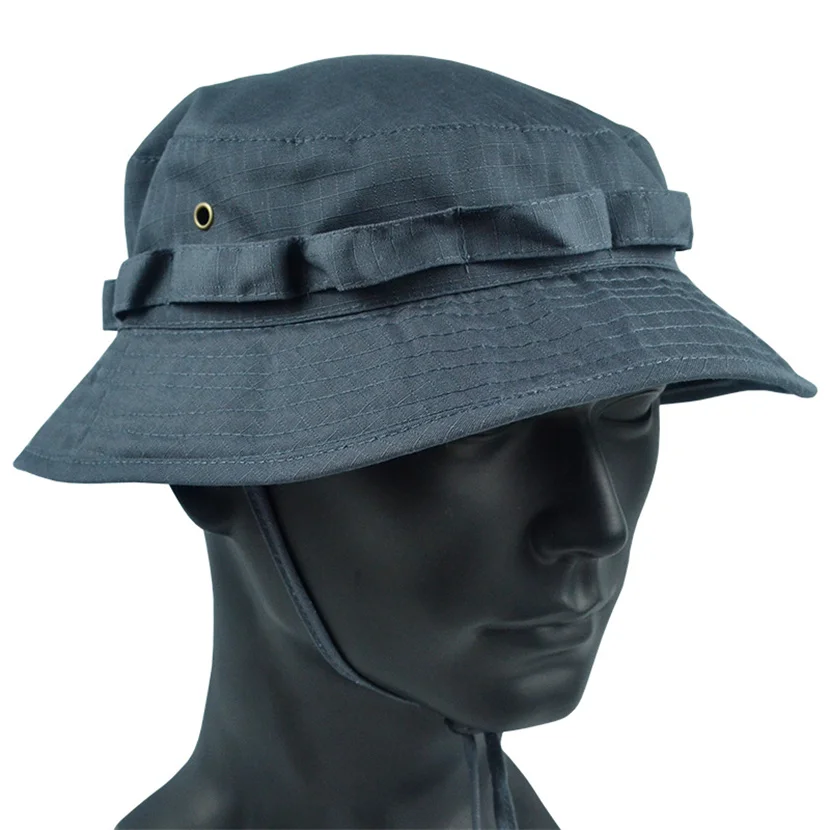 Tactical Boonie Hats Hunting Sun Fishing Hat Outdoor Camouflage Bobble Cap Hiking Fisherman Sniper Ghillie Bucket Hats