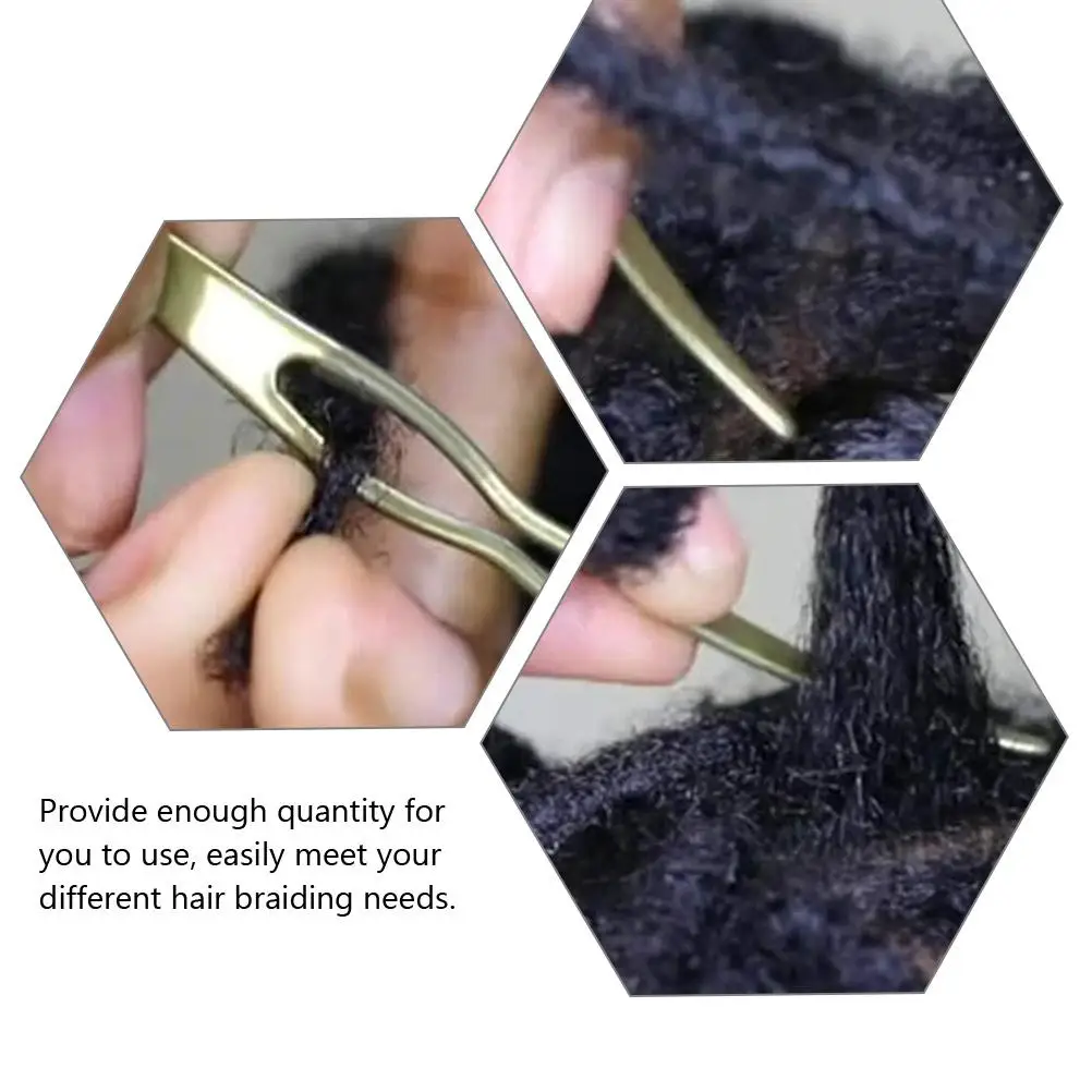 9 Pcs Dreadlocks Hair Piercing Pins Tool Crochet Hook for Needle Weave Alloy Hooks Natural