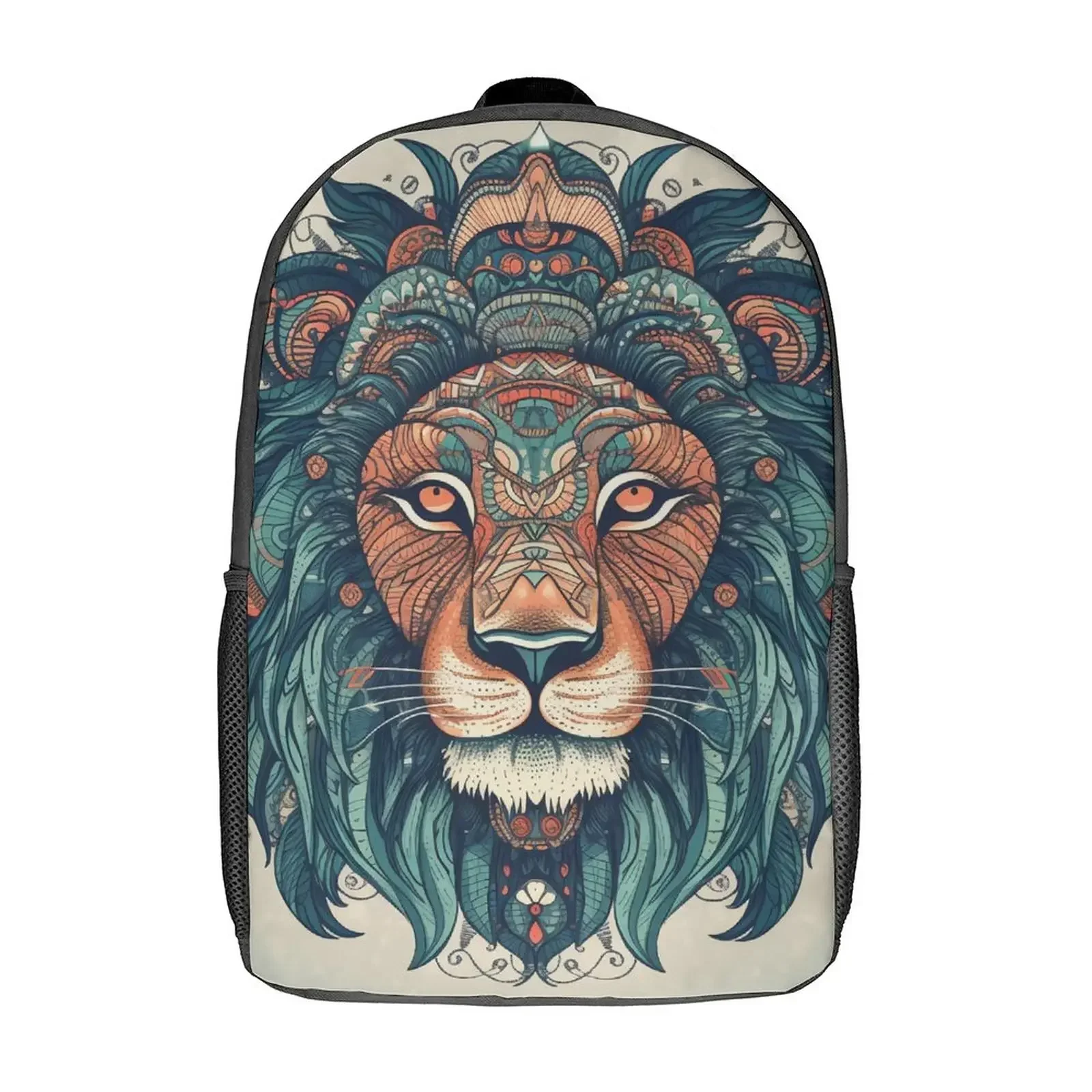 Lion 3D Print Wild Animals Pattern Book Bag Boys Girls 16” School Backpack Kids Teenager Children Primary Student School Bags