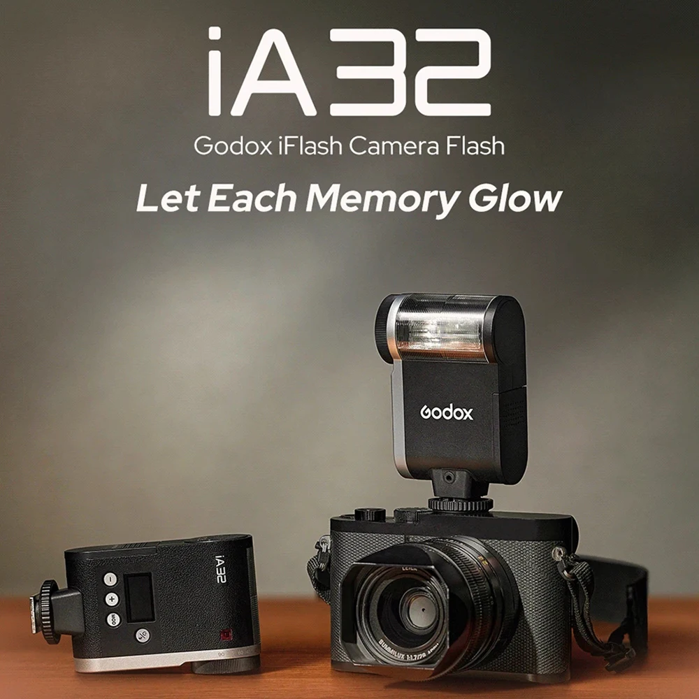 GODOX iFlash iA32 GN15 Mini cámara portátil Flash modos manuales automáticos 8 niveles de potencia Universal contacto único zapata Speedlite