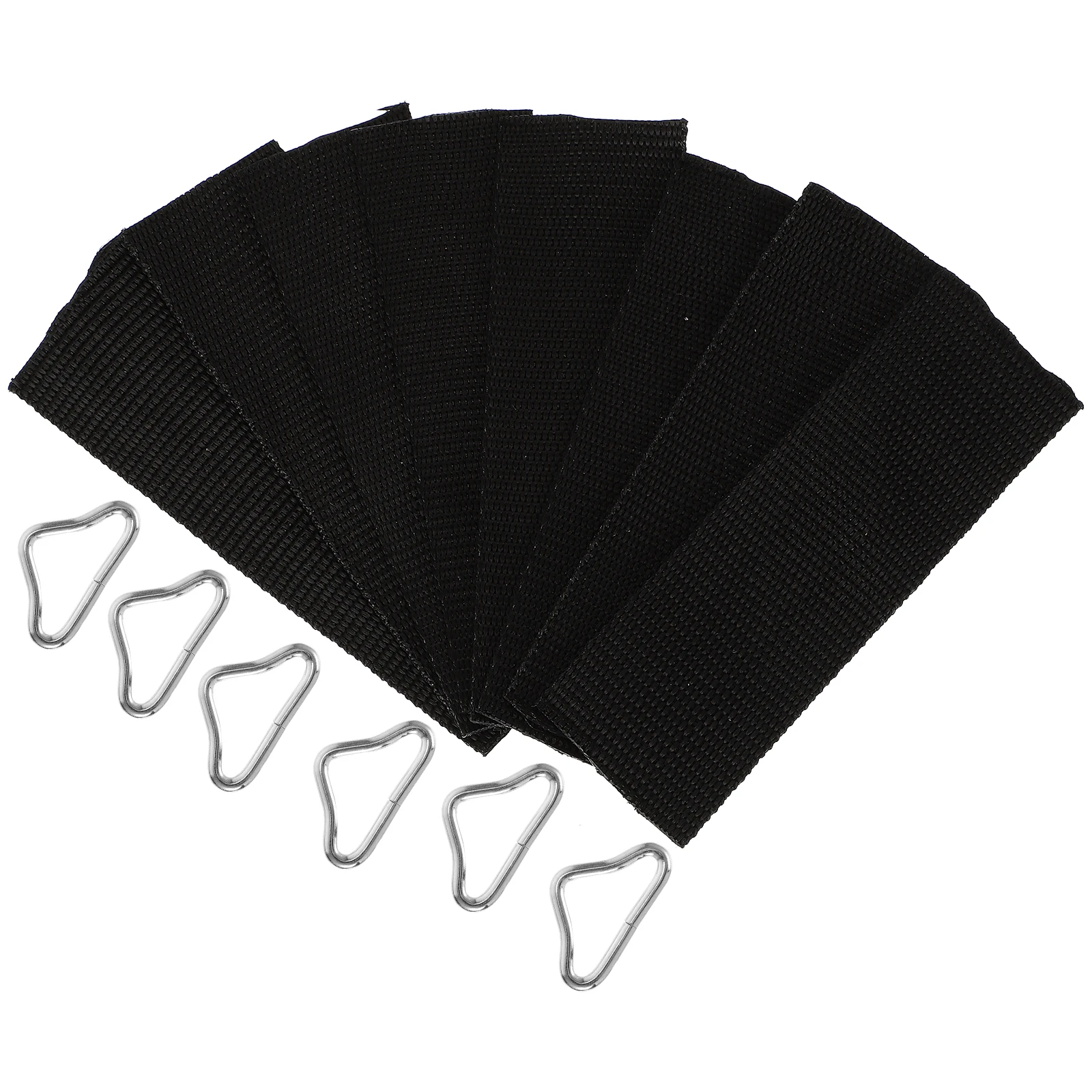 

30pcs Trampoline Accessories Triangle Ring Replacement for Kids Jumping Bed Silver Cloth High Strength Durable Outdoor Fitness