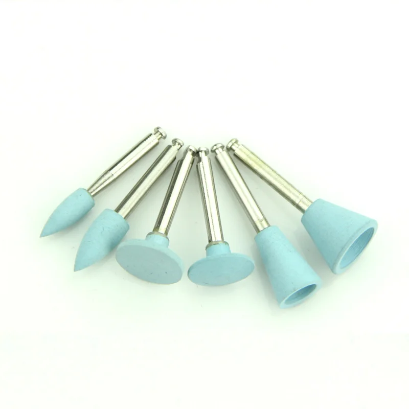 10pcs/Pack LODDEN Dental Silicone Grinding Heads RA Teeth Polisher for Low-speed Bending Machine Ceramics Polishing Dental Tools