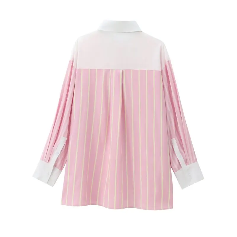 Biancheria intima lunga da donna in seta a righe Sve Csole Sle nuovo arrivo autunno 2024 vestibilità ampia versatile top casual