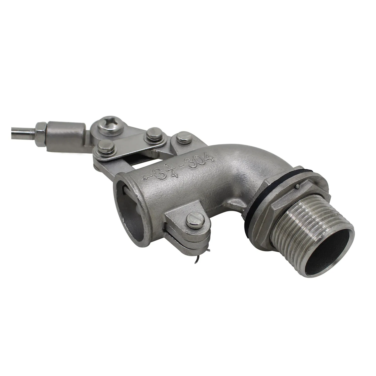 Stainless Steel Water Ball Float Valve DN15-DN50 Metal Bend Ball Cock Tank Liquid Level Control Float Valve Fitting