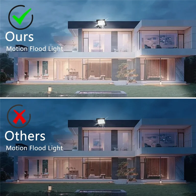 

A69eoutdoor Motion Sensor Led Pir Floodlight IP66 Waterproof Outside Wall Light Daylight For Garden Garage Patio