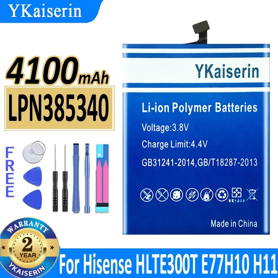 

4100mAh YKaiserin Battery LPN385340 LPN 385340 For Hisense H10 H11 HLTEM800 HLTE300T E77 E77M Mobile Phone Batteries