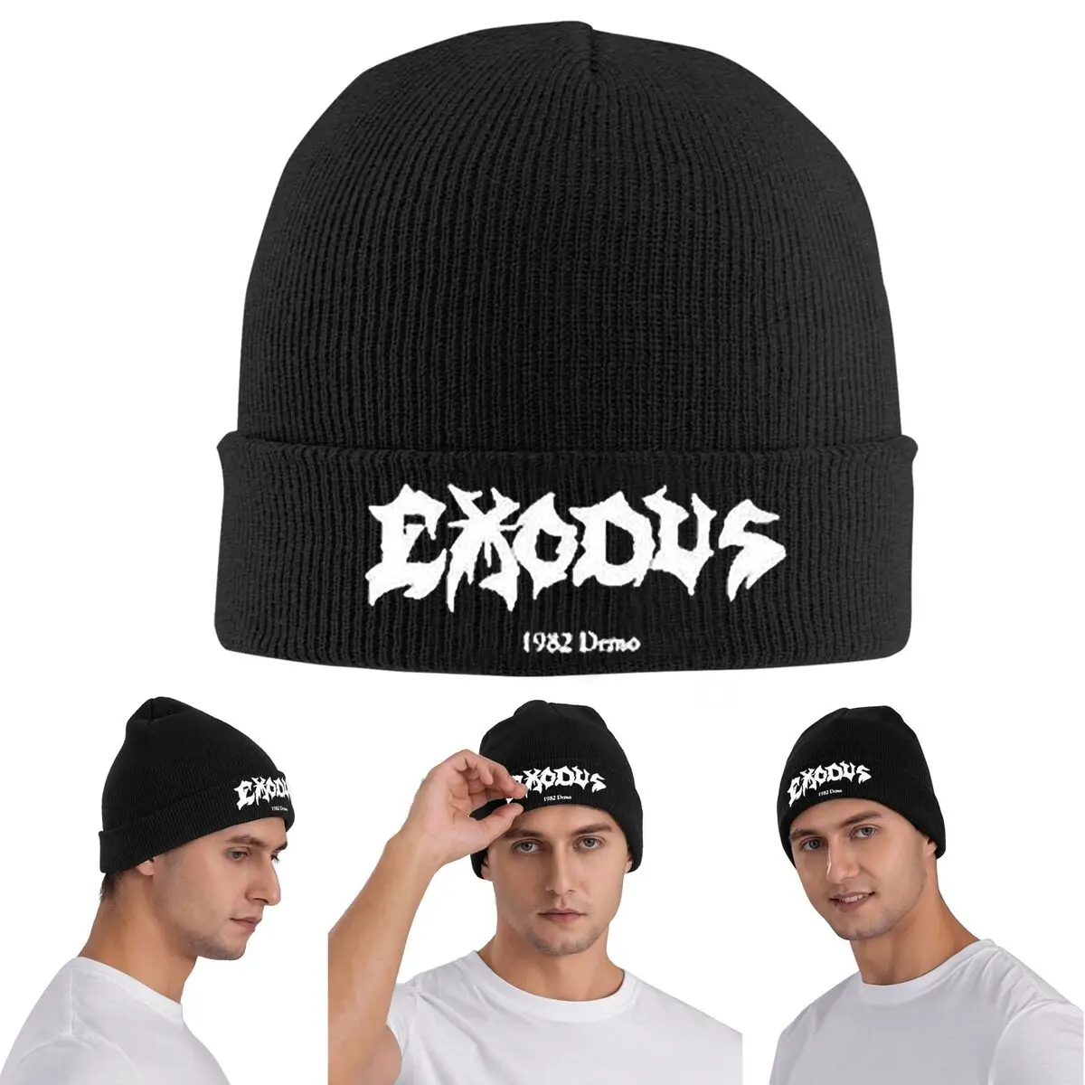 

Heavy Metal Exodus, теплая вязаная шапка, зимняя вязаная шапка, шапка Skullies, шапки в стиле хип-хоп для унисекс