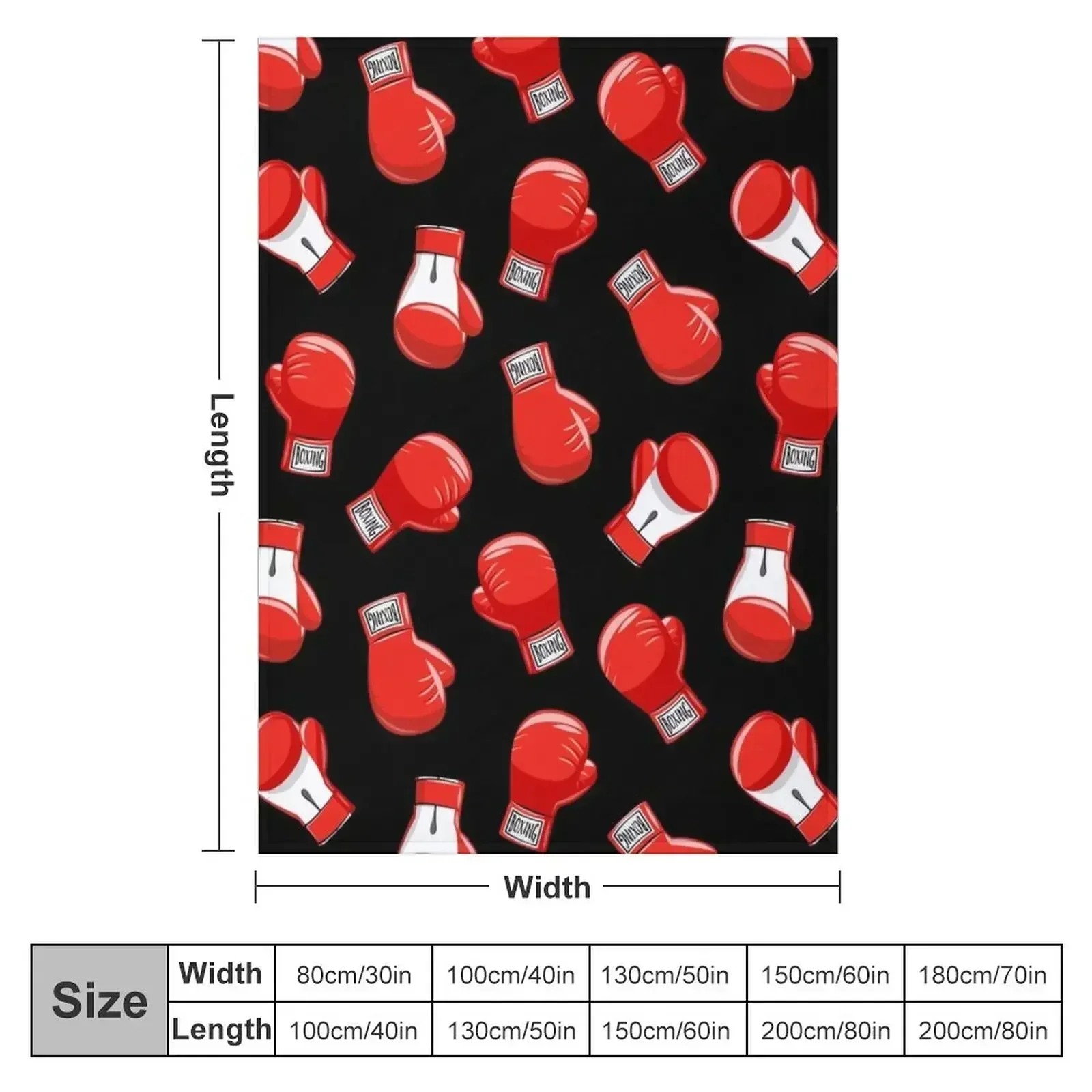 Red Boxing Gloves Throw Blanket couch cozy soft plush fuzzy picnic outdoor blanket