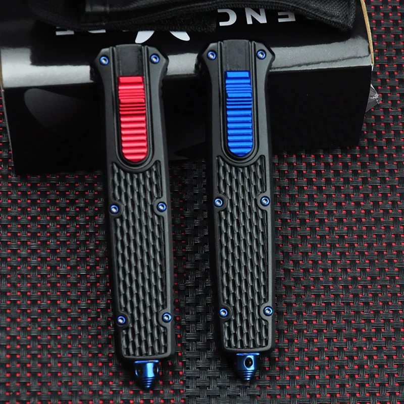 

BM 838 OTF TECH Pocket Knife Stonewashed D2/Damascus Steel Outdoor Hunting Tactical Defense Gear CNC Aluminum Handle EDC Tools