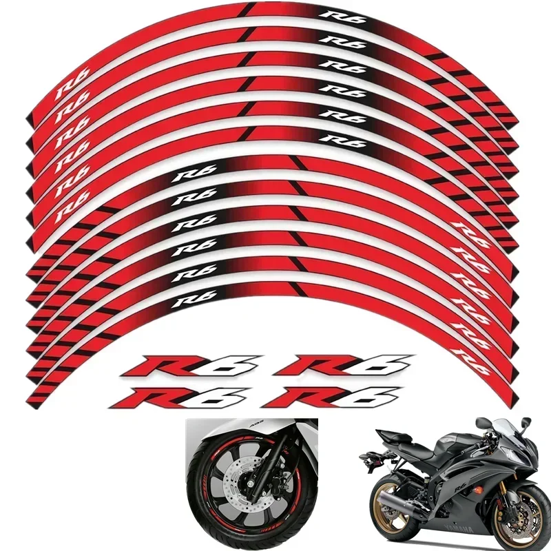 For YAMAHA YZF R6 YZF-R6 YZFR6 Motorcycle Parts Contour Wheel Decoration Decal Sticker - B