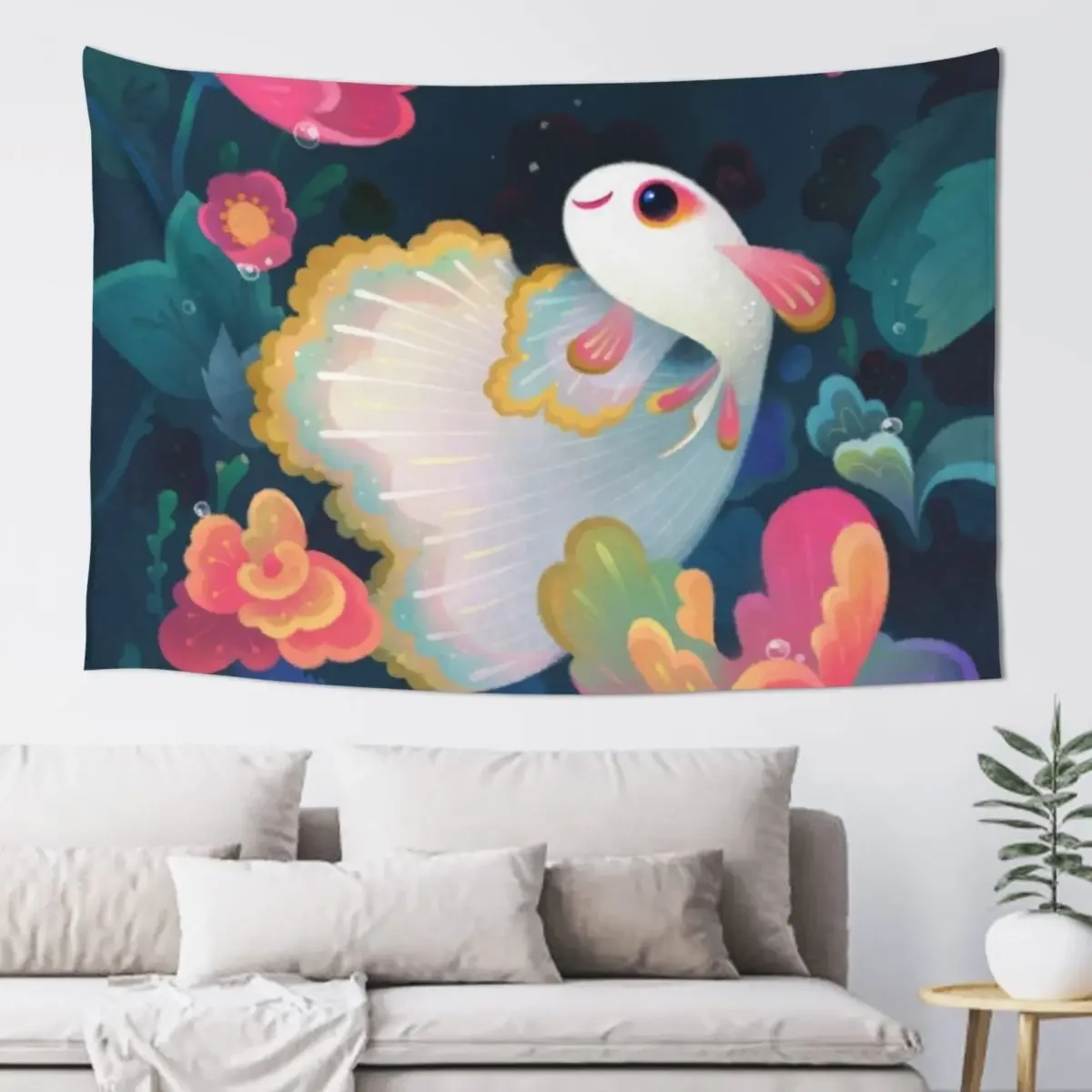 Flower guppy Tapestry Room Decorator Decoration Home Wallpaper Tapestry