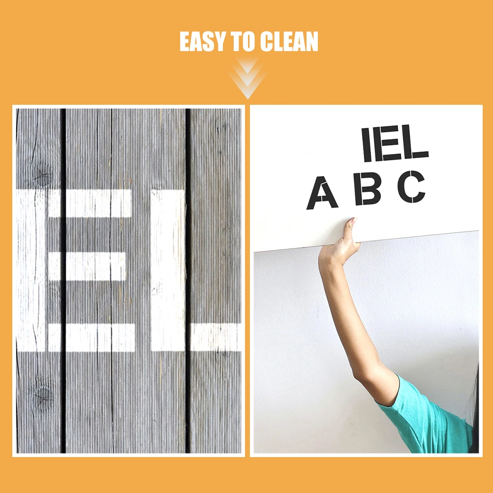 72Pcs Alphabet Number Plastic Reusable Stencils Templates for Spray Paint DIY Craft Signage Scrapbooking Art Inch