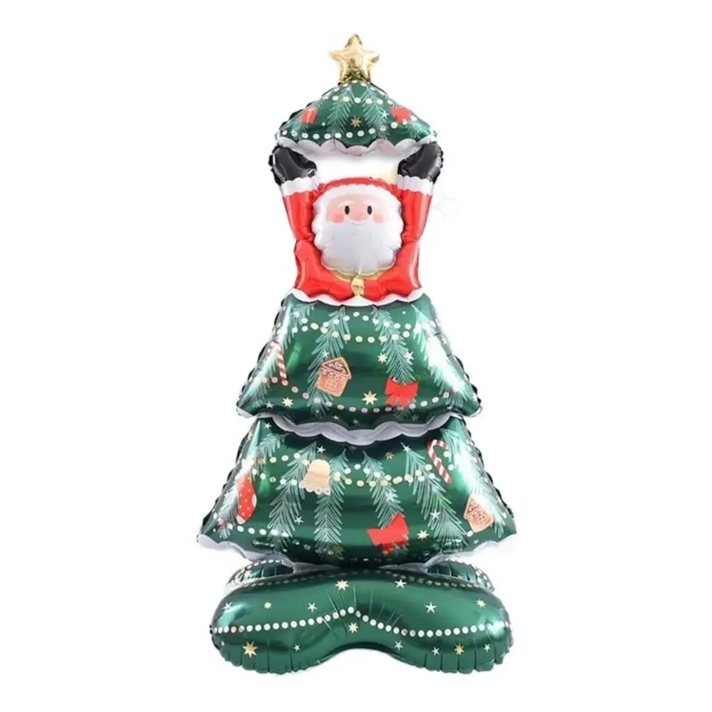 الألومنيوم فيلم عيد الميلاد احباط بالون حزب الدعائم كبيرة الحجم شجرة عيد الميلاد بالون نفخ DIY سانتا كلوز بالونات