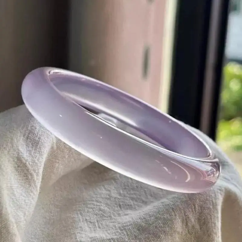 

Genuine Myanmar Grade A Jadeite Purple Jade Bangle Women Fine Jewelry Natural Burma Violet Jade Healing Bangle Round Bracelets