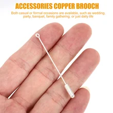 20Pcs Copper Brooches Accessories Handmade Elegant Breast Pins for Wedding Party Banquet Daily Wear DIY Clothing Shawl Lapel