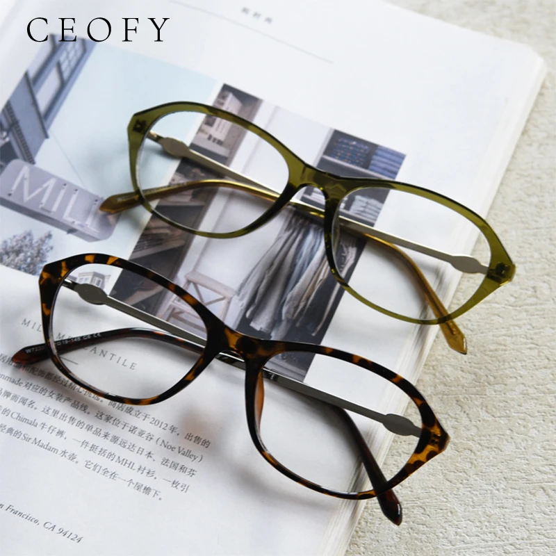 

Ceofy Acetate Men Women Eyeglasses Frame Stylish Vintage Optical Myopia Prescription Brand Design Glasses Frame 2025 New Arrival