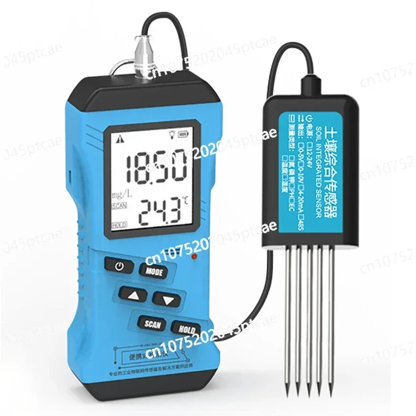 EC Meter 7 in 1 Rapid Soil Tester Meter Nitrogen Phosphorus Potassium N P K PH Humidity Moisture Nutrient Conductivity Tester