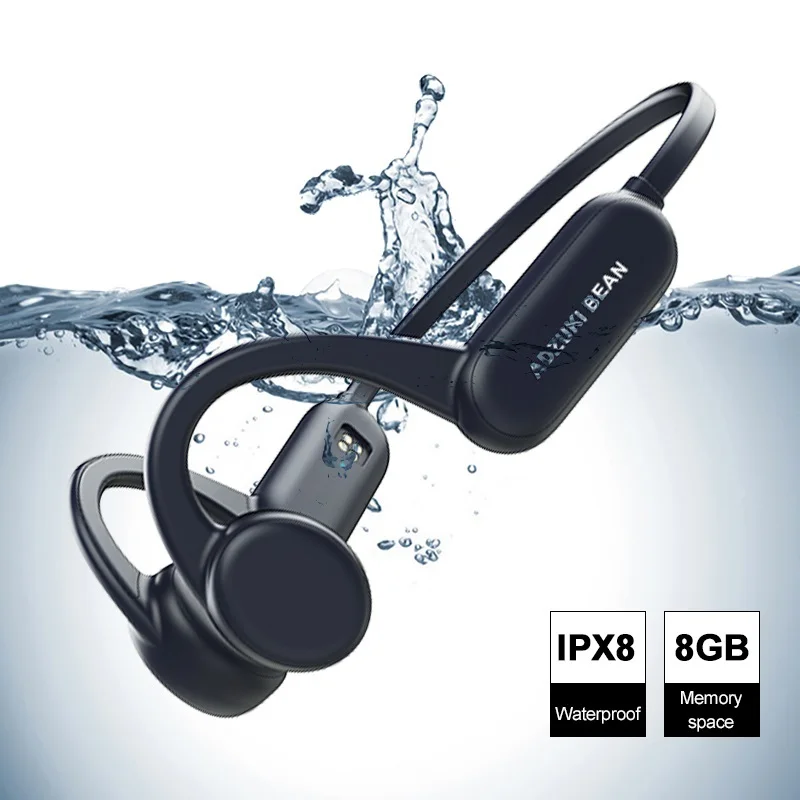 To Bone Conduction Swimming Headset Bluetooth IPX8/IPX4 Waterproof Earphone Wireless Sports Headphones With Mic Stereo Earbuds