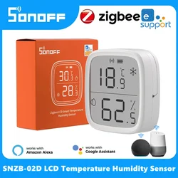 SONOFF SNZB-02D Zigbee Smart Temperature Humidity Sensor Large LCD Remote Real-time Monitoring Ewelink APP Via Alexa Google Home