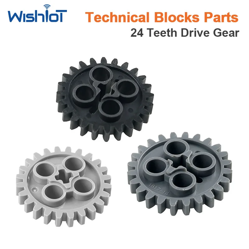 Technical Gears Assortment 24 Tooth Gear Pack Modification Mechanical Connector Block Assembly Extension Piece Replacement