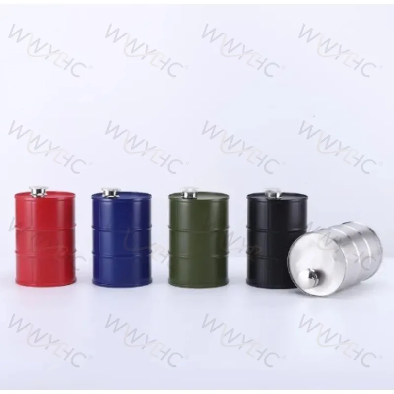 750ml Cylindrical Stainless Steel Portable Jug Suitable for Outdoor Car Personalized Wine Oil Barrel Storage Tools