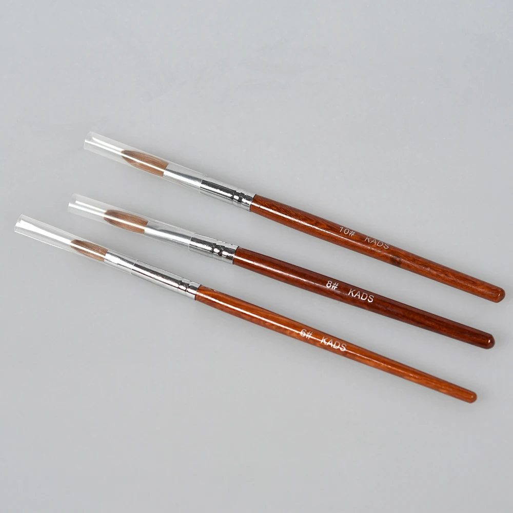 

Size 2-18# 100% Kolinsky Nail Brush Good Quality Red Wood Round Head Acrylic Nail Brush Gel Builder Manicure Drawing Tool