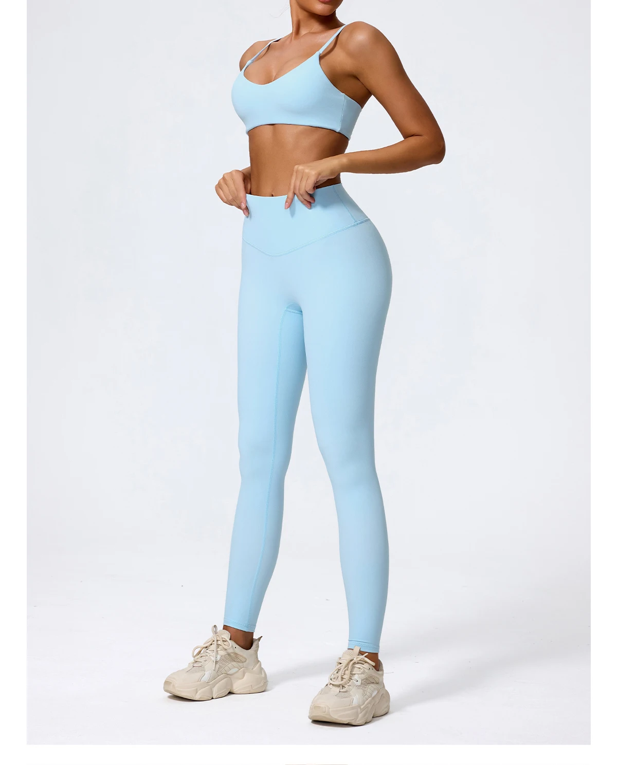 Ctenkevet Sommer Neu Damen U-förmiger Bandeau-Sport-BH für Fitness, Yoga und Workout – Rückenfreies Crop-Top für Frauen – Detail 13