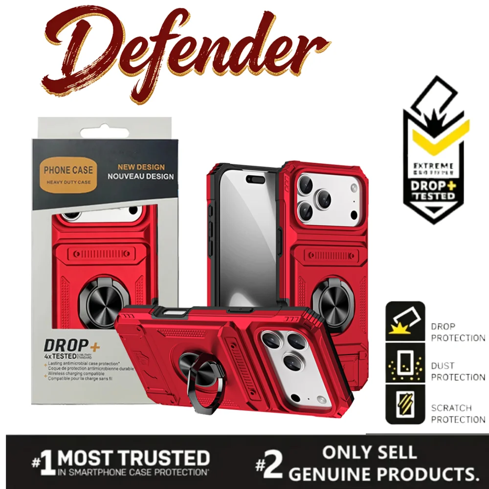 Military Grade Drop Wallet OTT-Box Armor Case For IPhone 17E 16E 15 14 13 Pro Max Plus Rotat Ring Stand Premium Shockproof Cover