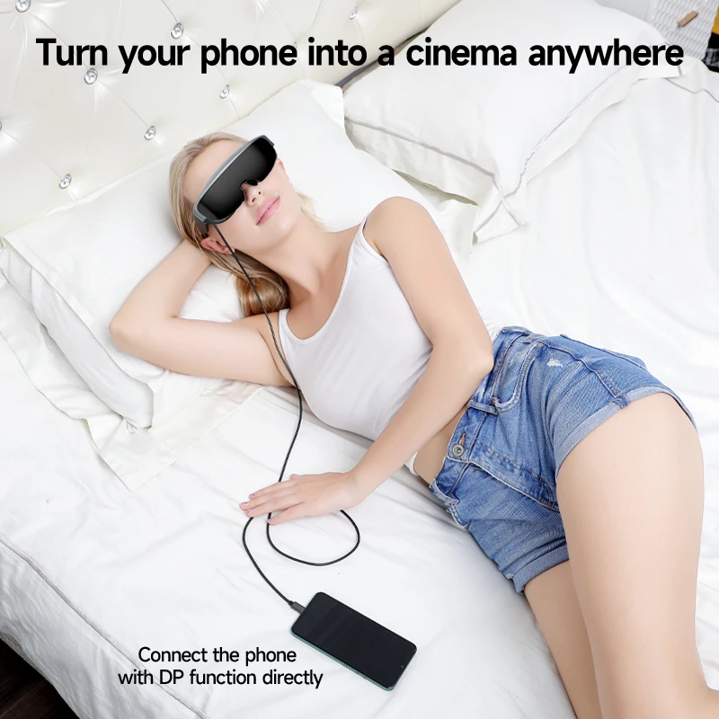 ENMESI V50 1080P HMD OLED 3000nits نظارات AR عالية السطوع مع 1920*1080*2 الديوبتر 0 ° ~600 °   تعديل، شاشة 0.49 بوصة