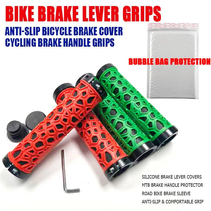 

Optional Aluminum Alloy Water Cubes Set Road Bicycle's Grips Mountain Bike Set Double Lock Secondary Handlebars