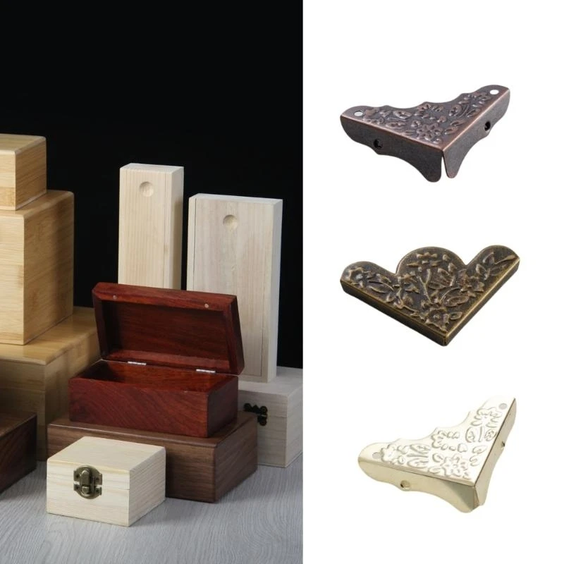 Dekorative Eisen -Eckschützer für Holzgeschenke Schachtel und Handwerksvorräte .y5ga