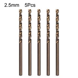 5pcs HSS M35 Cobalt Drill Bit 1mm 1.5mm 2mm 2.5mm 3mm 3.5mm 4mm For Wood Metal Stainless Steel Auger Drill Bits Hole Cutter Tool