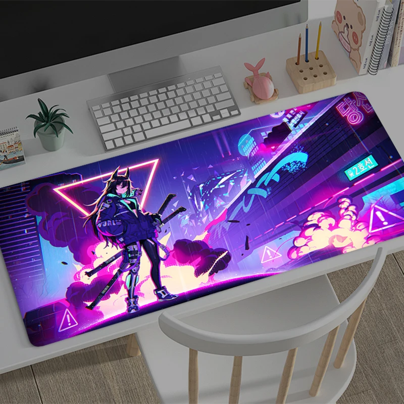 Mouse Pad Large Arknights Computer Office Game Table Mats Rubber Anti-slip Gaming Keyboard coaster Long Desk Pads game Mousepad