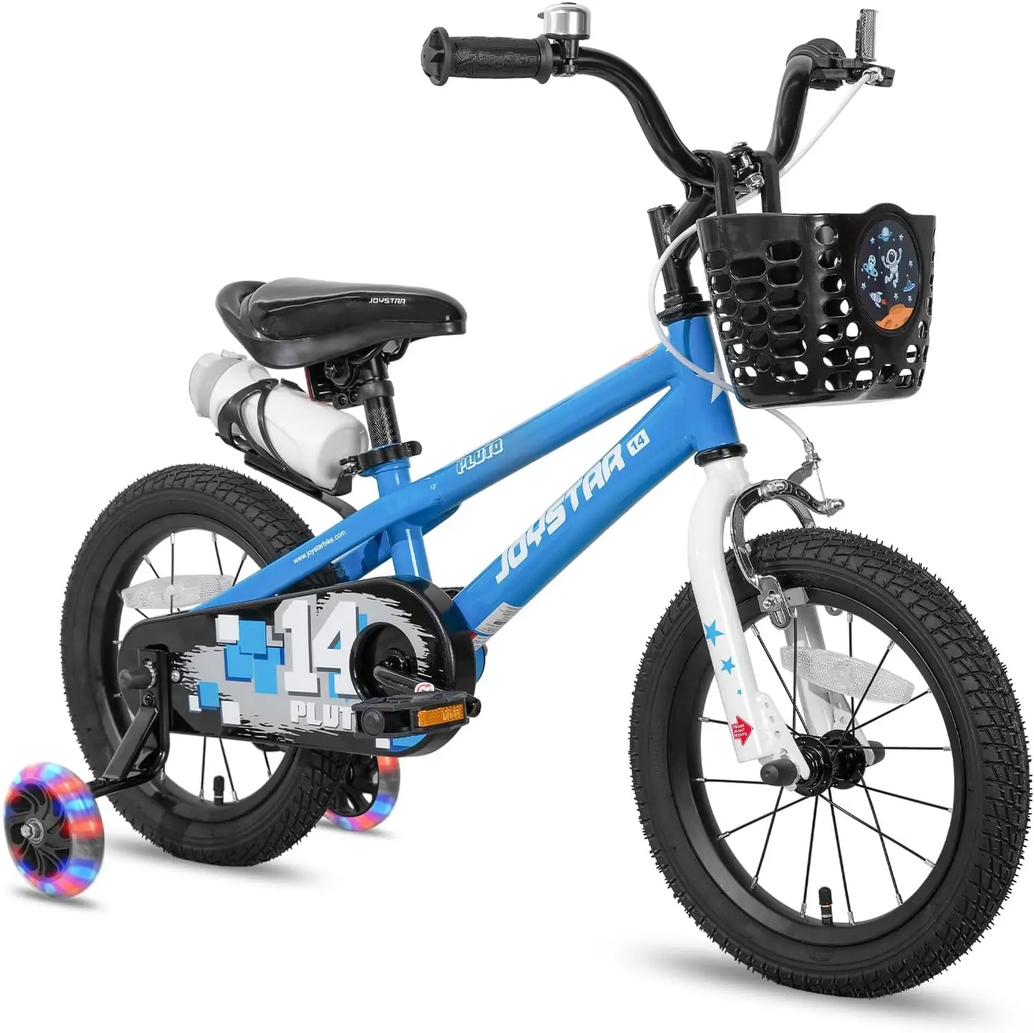 Vélo pour enfants avec roues d'entraînement lumineuses, vélos pour enfants, 14 pouces, garçons et filles, âgés de 3 à 12 ans