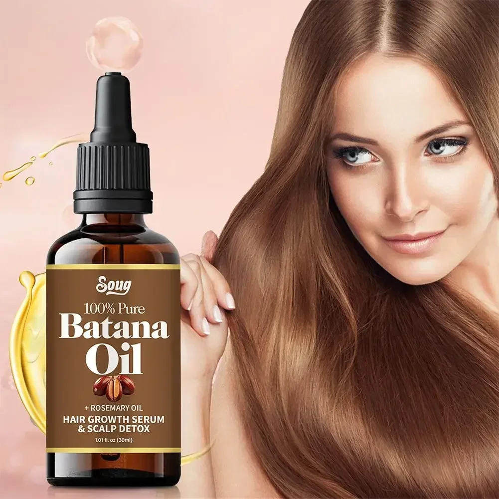 

30ml Batana Rosemary Mint Scalp Hair Strengthening Oil Biotin Essential Oils Nourishing Treatment Split Ends Dry All Types