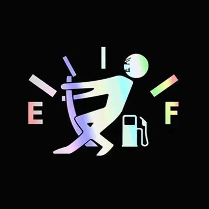 1Pcs Funny Car Sticker Pull Fuel Tank Pointer To Full Car Vinyl Reflective Sticker Decal Car Auto Exterior Decor Accessories