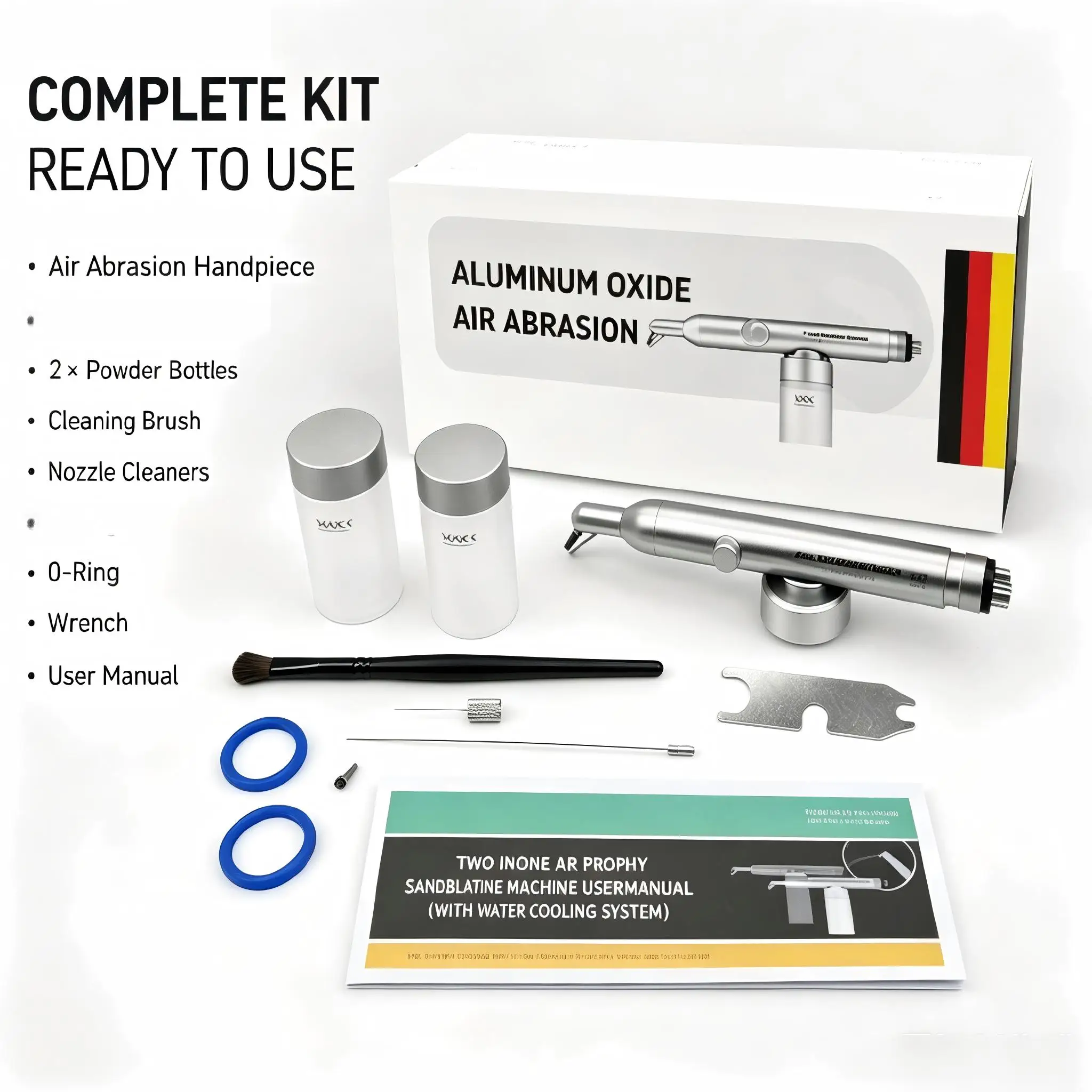 Dental Aluminum Oxide Air Abrasion Microetcher Sandblaster for Surface Preparation Tooth Cleaning and Restoration