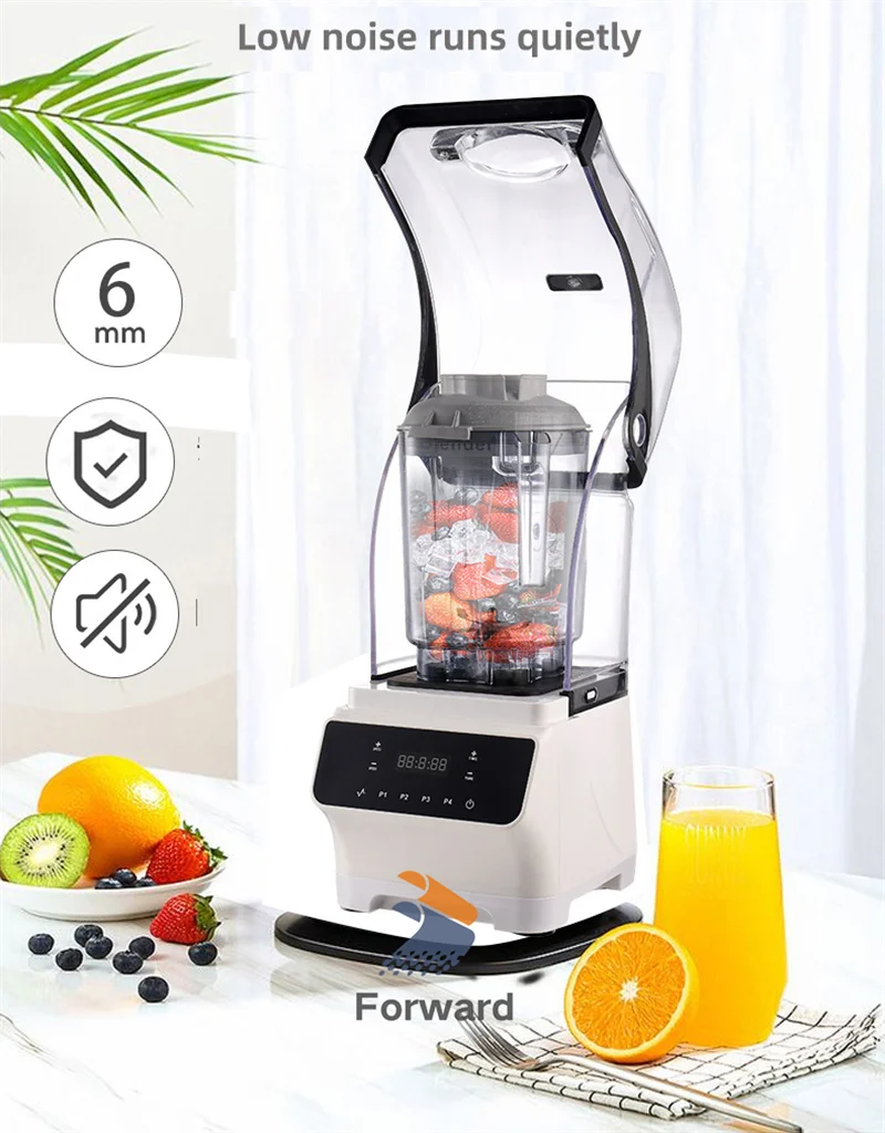 1.6L Jar 1800W Professional Smart Timer Micro Computer Ice Blender Mixer Juicer Food Processor Ice Smoothies Blender Crusher