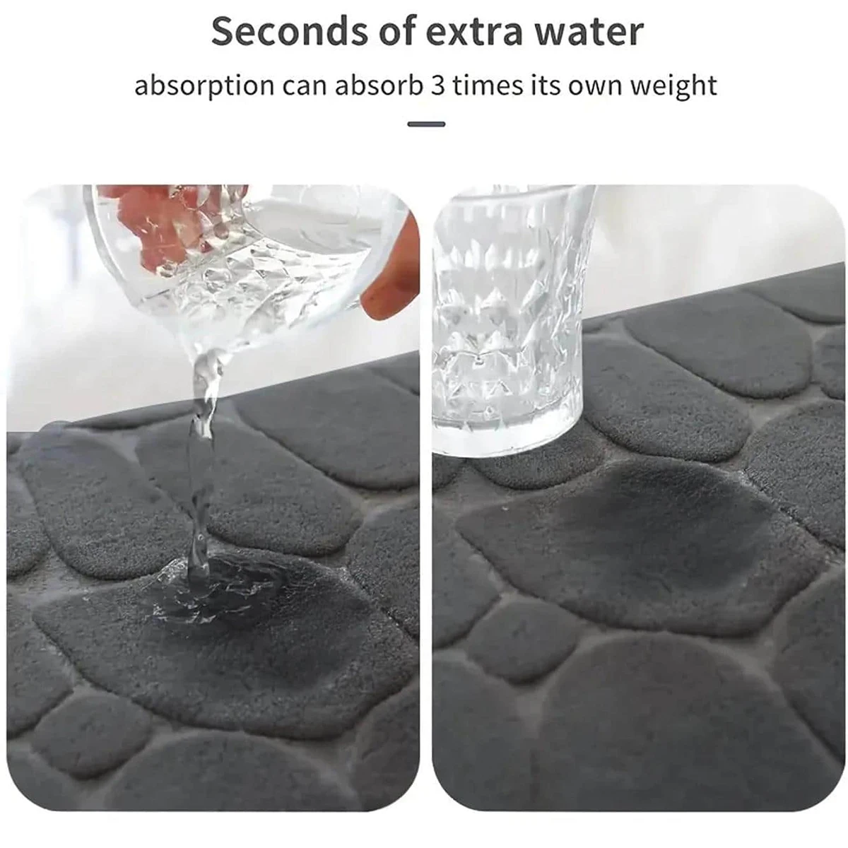 Washroom toilet foot mat U-shaped floor mat waterproof pad Bathroom bathroom water absorption anti-skid pad
