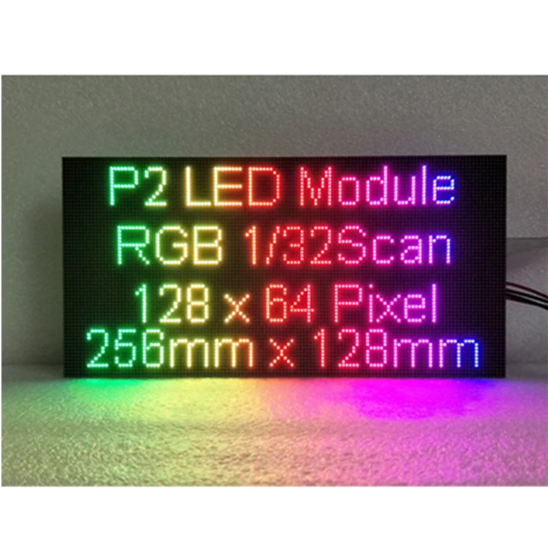 P2 SMD Indoor RGB Full Color LED Display Modules 256x128mm 1/32 Scan Video Wall LED Billboard 128x64 Pixels