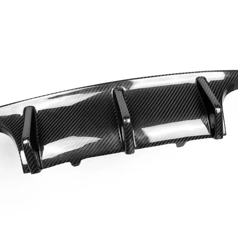 New Style Dry Carbon Fiber Glossy Rear Lip Sport Exterior Modification Parts Weatherproof Easy Installation For Universal Vehicl