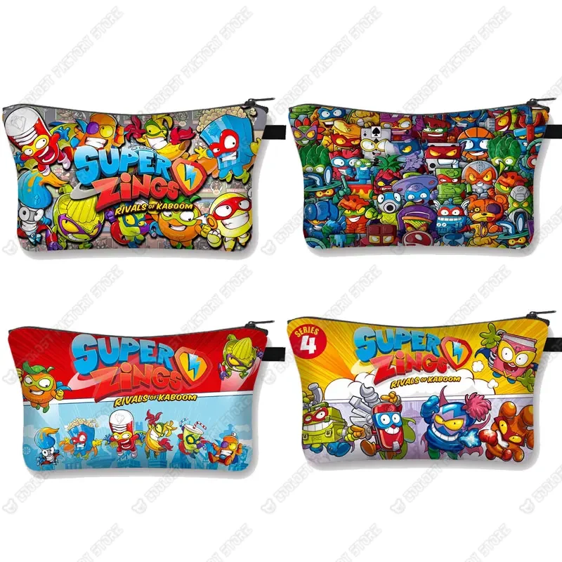 Super Zings Cosmetic Case Woman Cartoon Game Makeup Bag Large Capacity Multifunction Toy storage bag Children Best Gift