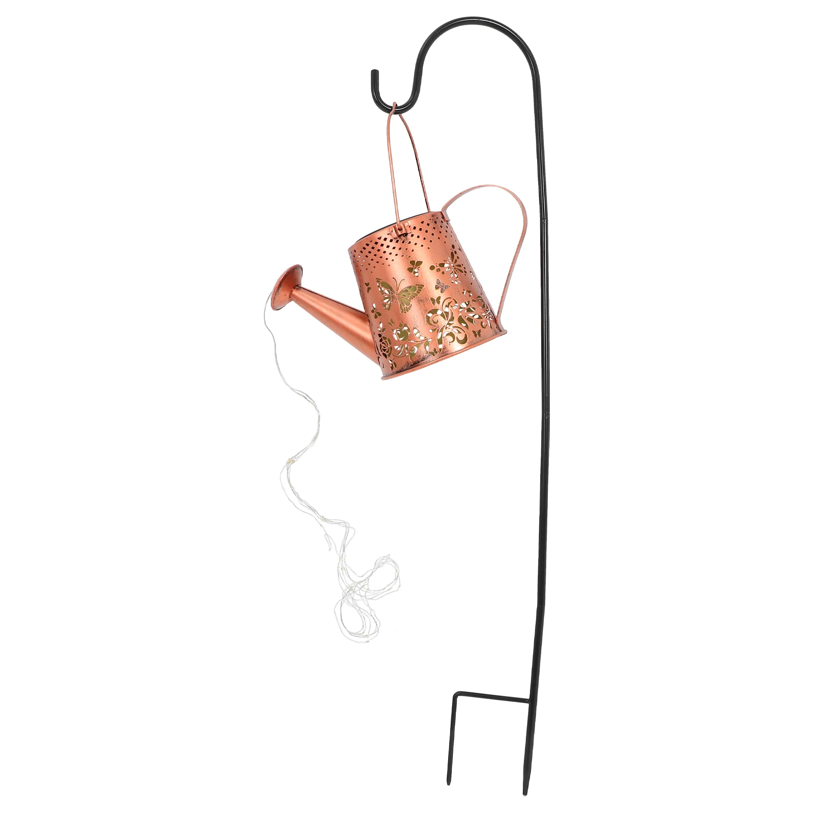 Lampada per irrigazione Bollitore per esterni Decorazione leggera Bollitore Luce solare Giardino Cortile Decor Ferro Illuminazione notturna ad energia solare
