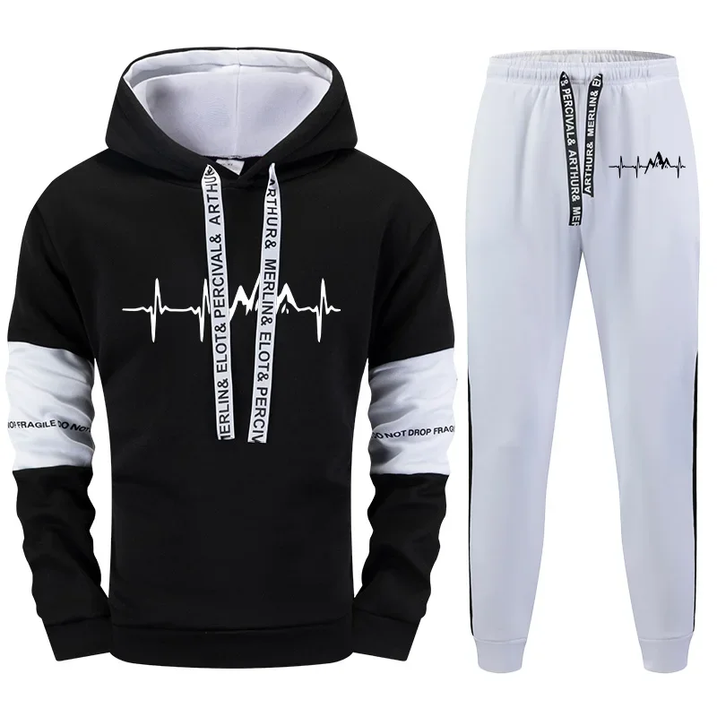 

Autumn Winter Hot Sale Casual Men's Tracksuit Hooded Outdoor Daily Sports Single Piece Sweatshirt And Sweatpants Comfort Quality