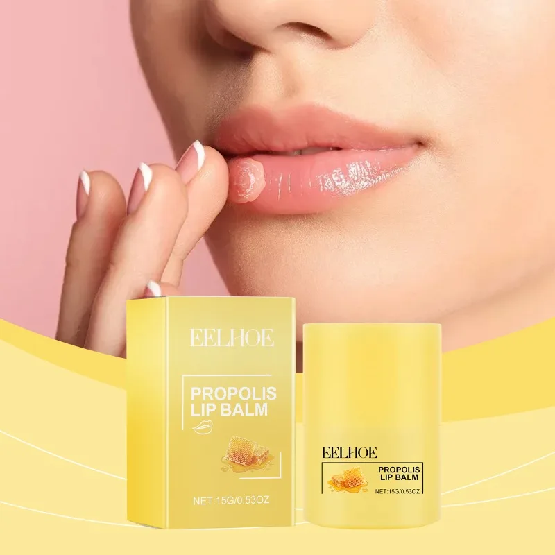 Honig feuchtigkeit spendender Lippen balsam lang anhaltend tief pflegt erweicht Lippen haut täglich Propolis Peeling feuchtigkeit spendenden Lippen balsam 15g