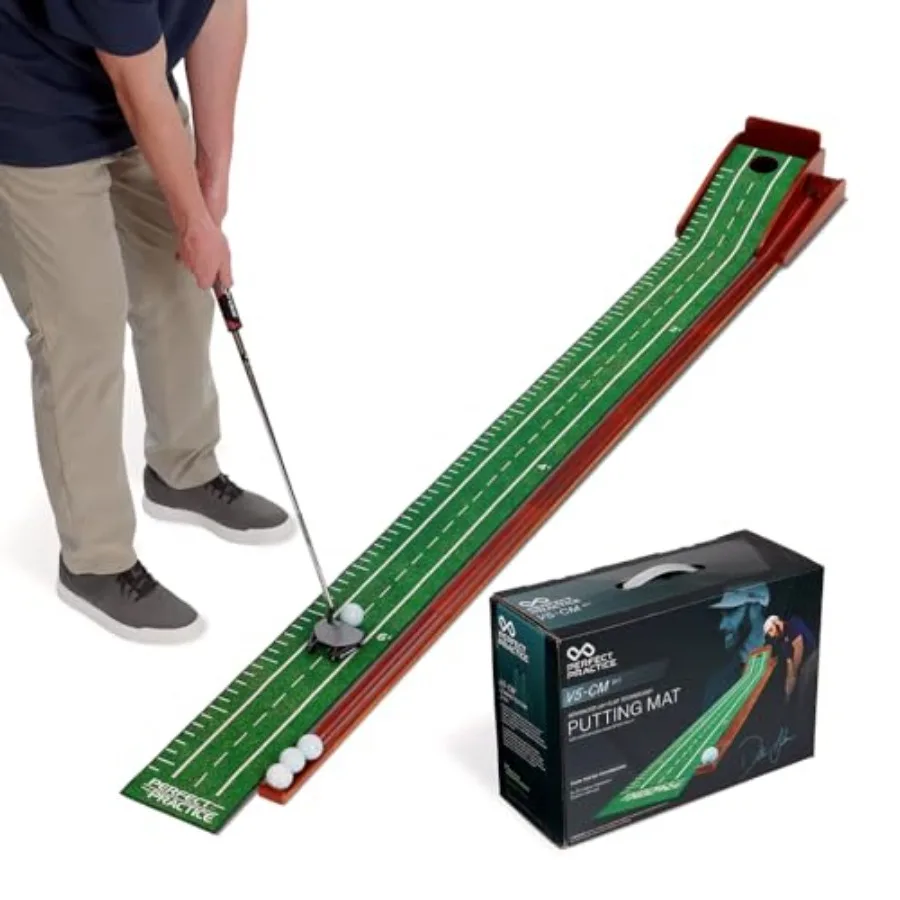 

Putting Mat Indoor Putting Green for Home and Office Golf Training Aid for Putting Practice Premium Golf Putting Mat with Reali