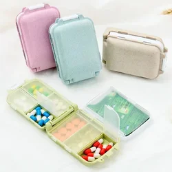 The New Divided Small Pill Box Portabl One Week Portable Pill Box Mini 8 Grid Large Travel Medicine Convenient To Carry Pill Box