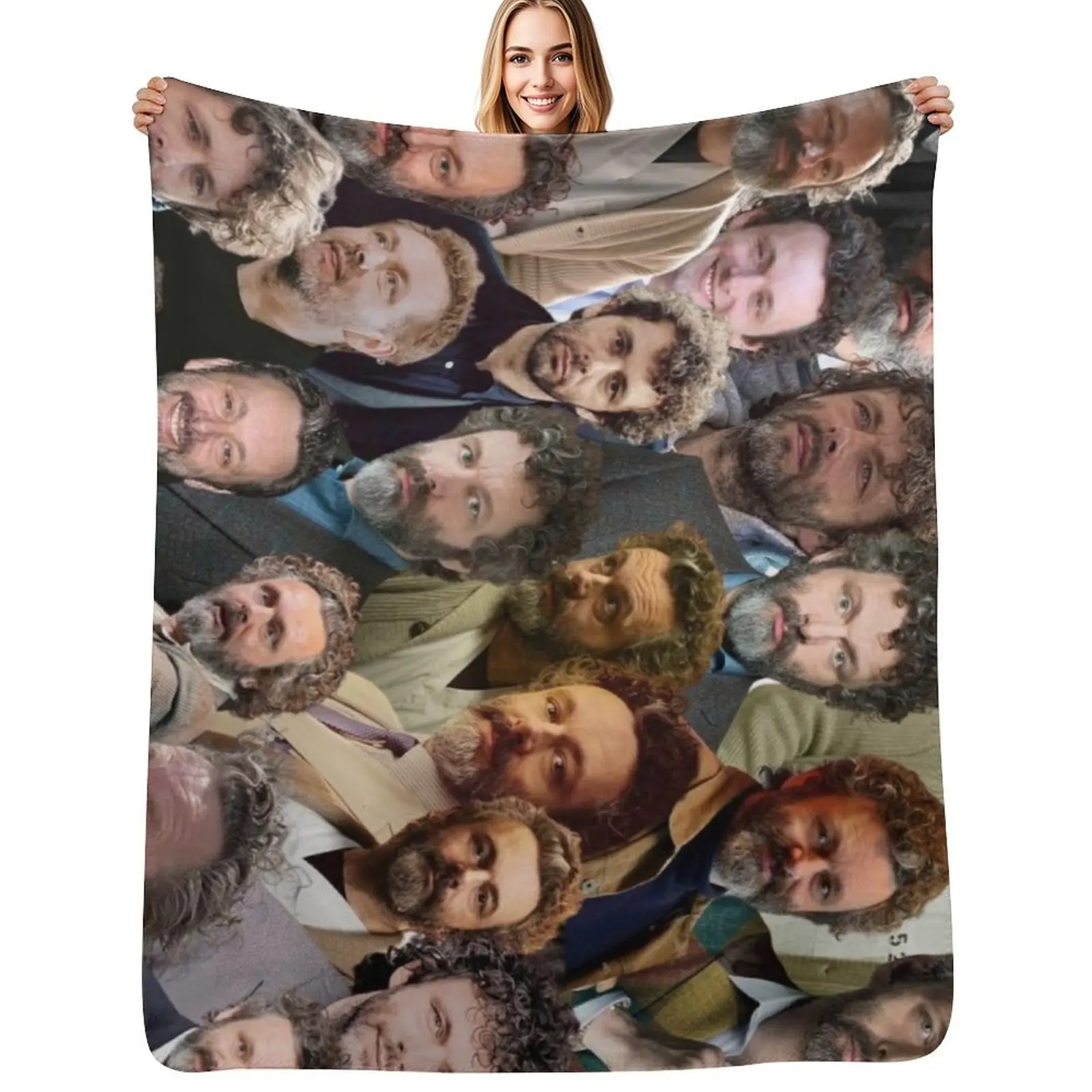 

michael sheen photo collage Throw Blanket Decorative Sofas Vintage Giant Sofa Hairy Blankets