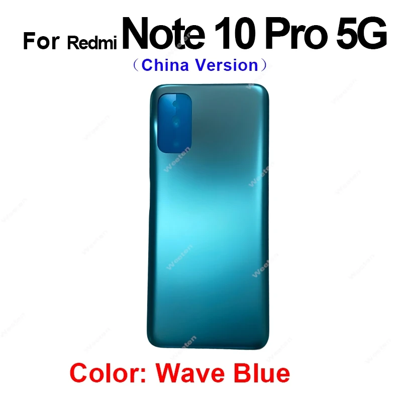 Tylna Klapka Baterii Pokrywa Do Xiaomi Redmi Note 10 Pro 4G 5G M2101K6G M2101K6R Obudowa Tylna Szklana Klapka Wymiana — zdjęcie produktu 6