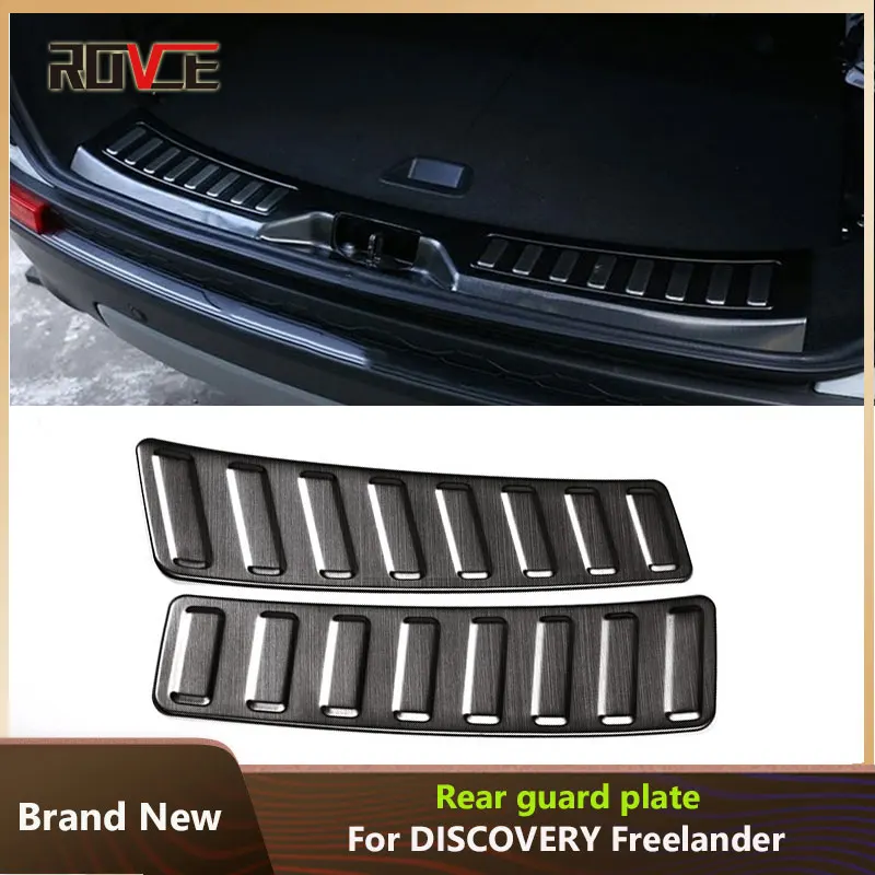 

ROVCE Rear Trunk Door Sill Foot Plate Guard Panel Protector Cover Trim For Land Rover Discovery Sport 2015 - 2021 Accessories